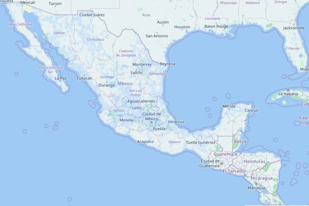 AT&Ts 4G-Abdeckungskarte in Mexiko  esim karte holafly