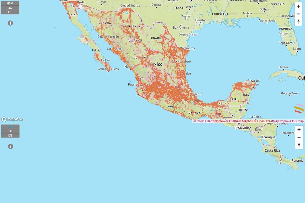 Telcel-Abdeckungskarte in Mexiko esim holafly kanada usa mexiko handy prepaid kaufen daten vergleich