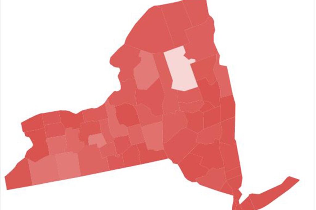 Mapa de cobertura de internet hogar en Nueva York