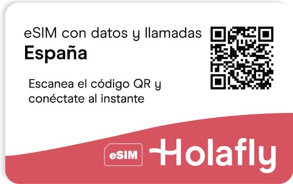 Tarjeta SIM virtual de Holafly con datos ilimitados y llamadas