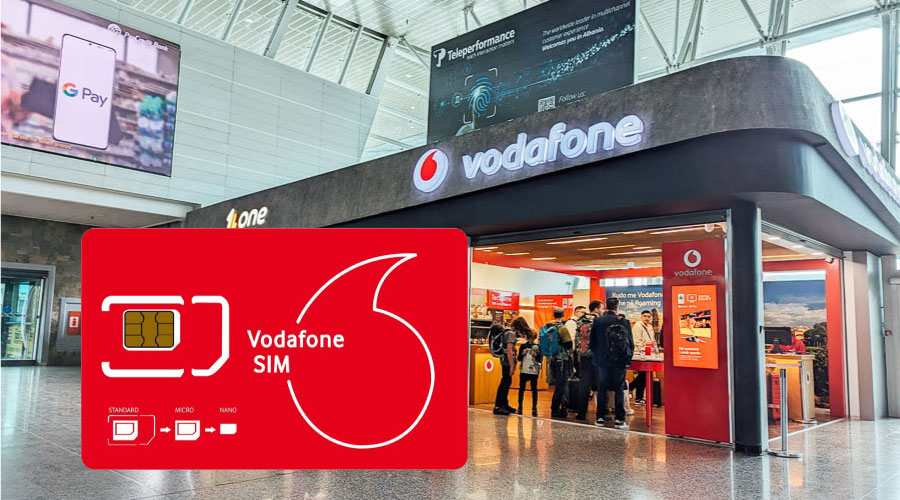 Tarjeta SIM prepago de Vodafone Albania para turistas y locales 