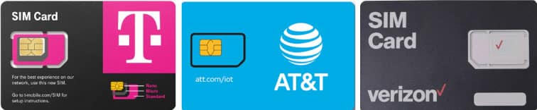 Tarjetas SIM para EE. UU., con AT%T, T-Mobile y Verzion