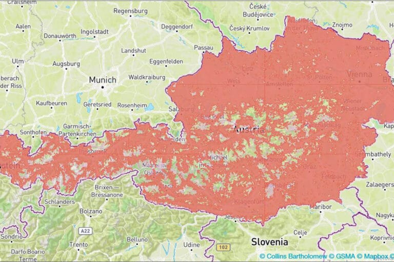 Carte de couverture T-Mobile en Autriche