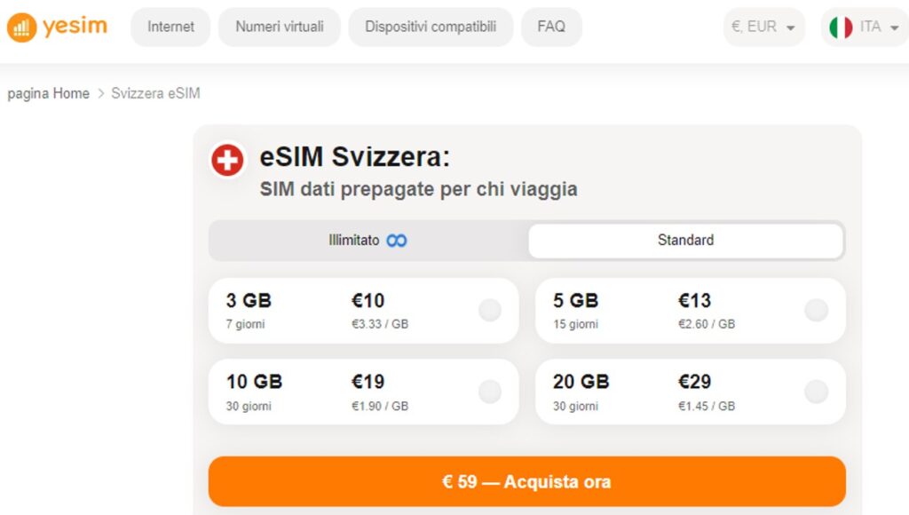 eSIM Svizzera, SIM virtuale Svizzera, e SIM Svizzera, compagnie telefoniche svizzere, Internet mobile illimitato Svizzera, WiFi Svizzera