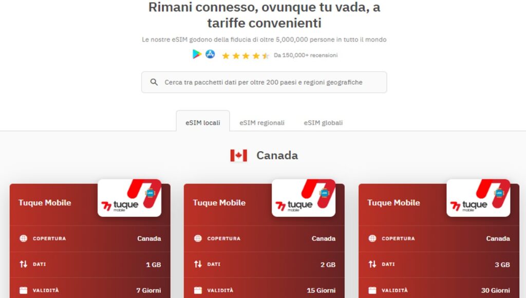 eSIM Canada, e SIM Canada, SIM canadese