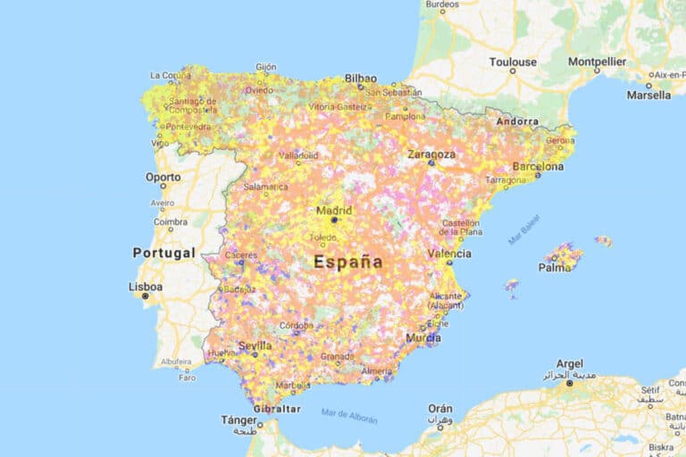 esim スペイン Orange スマートフォン データ通信- モバイルデータ通信 カバー 範囲 地図 holafly