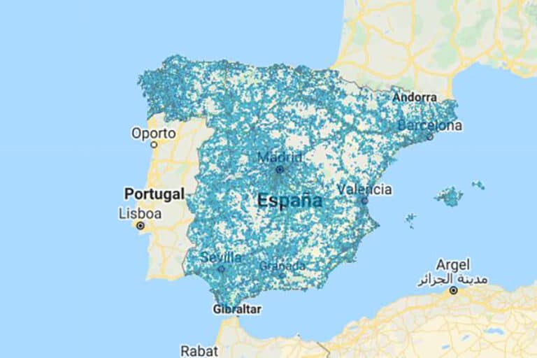 esim スペイン Yoigo スマートフォン データ通信 モバイルデータ通信 カバー 範囲 地図　holafly
