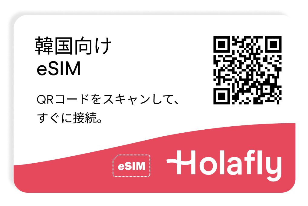 esim 韓国 スマートフォン データ通信 holafly モバイルデータ通信　携帯電話