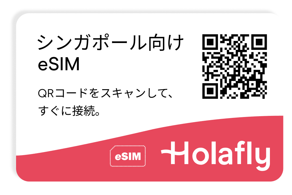 eSIM シンガポール スマートフォン データ通信 holafly モバイルデータ通信 携帯電話