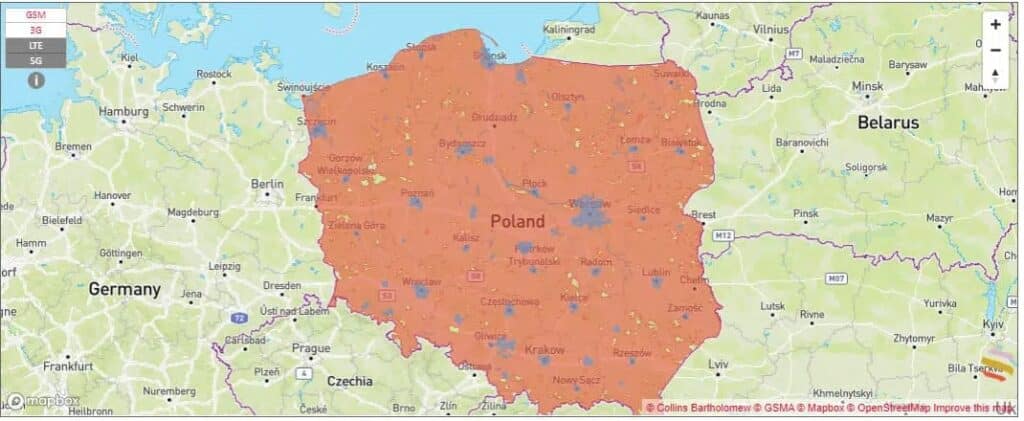 Plus esim ポーランド スマートフォン データ通信 holafly モバイルデータ通信 カバー 範囲
