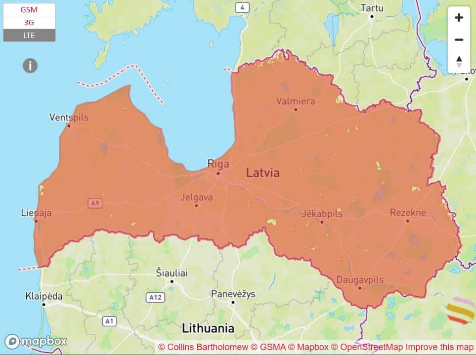 ラトビア向けeSIM スマートフォン データ通信 holafly Bite